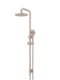 Round Combination Shower Rail, 200mm Head, Three Function Hand Shower - Champagne - MZ0704-CH