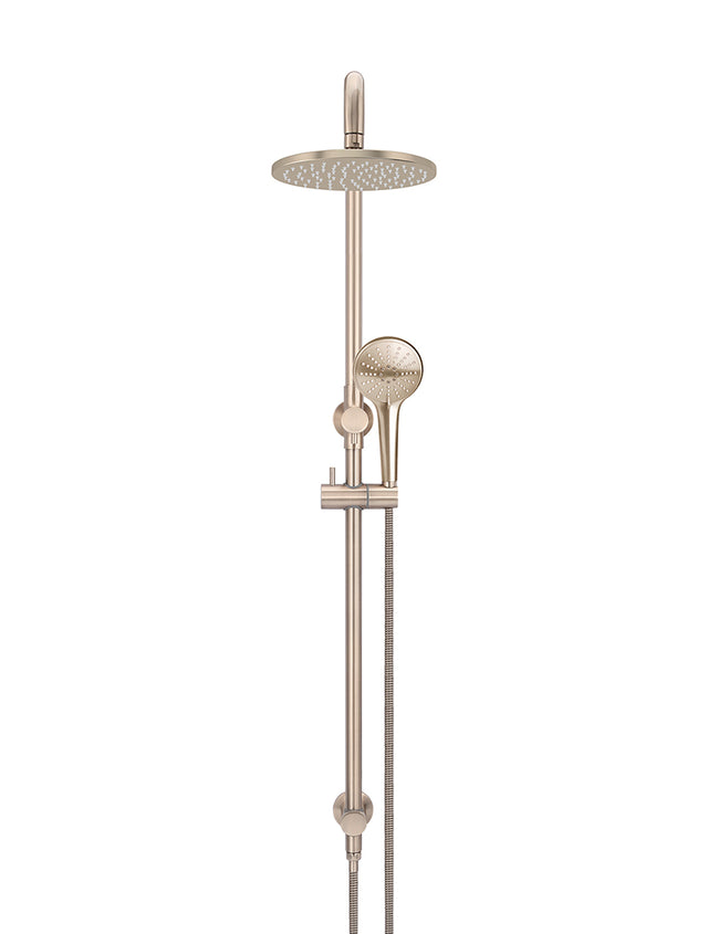 Meir Round Combination Shower Rail, 200mm Head, Three Function Hand Shower - Champagne (SKU: MZ0704-CH) Image - 2