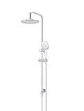 Round Combination Shower Rail 200mm Head, Three Function Hand Shower - Polished Chrome - MZ0704-C