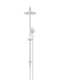 Round Combination Shower Rail 200mm Head, Three Function Hand Shower - Polished Chrome - MZ0704-C