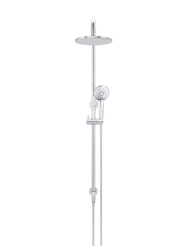 Meir Round Combination Shower Rail 200mm Head, Three Function Hand Shower - Polished Chrome (SKU: MZ0704-C) Image - 2