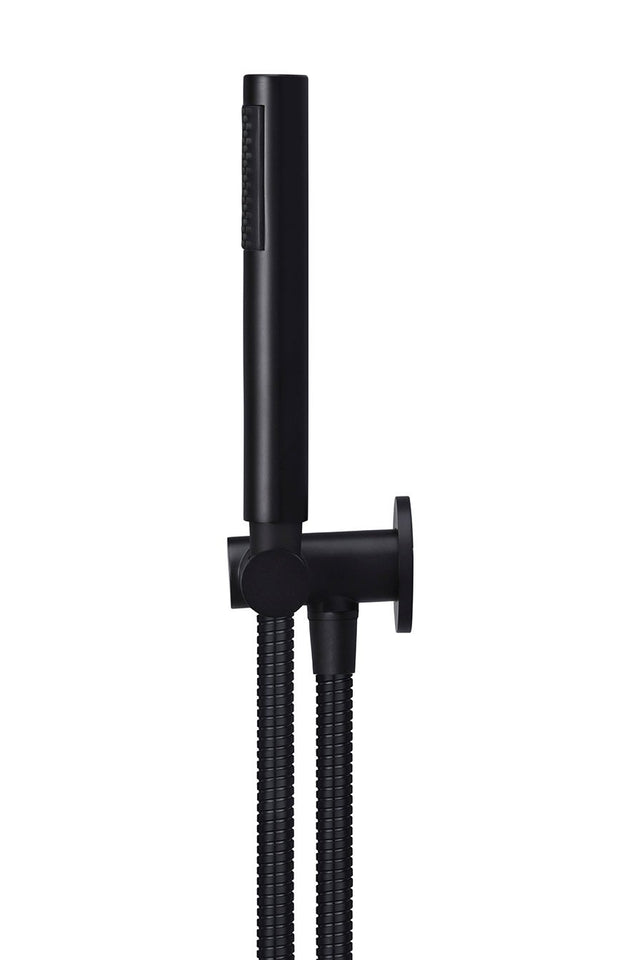 Meir Round Shower on Bracket - Matte Black (SKU: MZ06-R) Image - 3